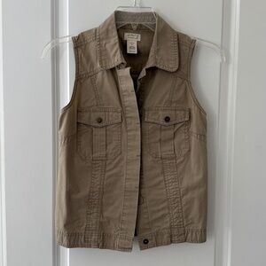 Wrangler Womens' Vest Khaki/Tan Lightweight Cotton Size M